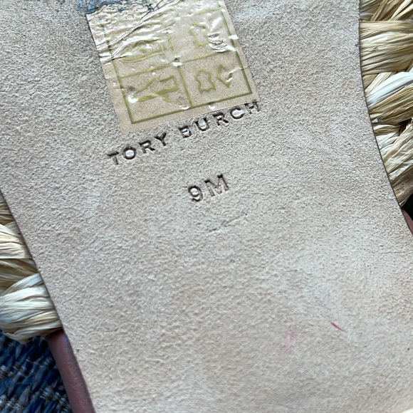 Tory Burch Leather and Raffia Sandals Flat Size:9 M - Picture 7 of 16